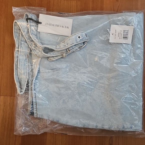 WeWoreWhat Cut Out Skirt in Indigo Comfort Super Light•XL•NWT - Picture 14 of 14